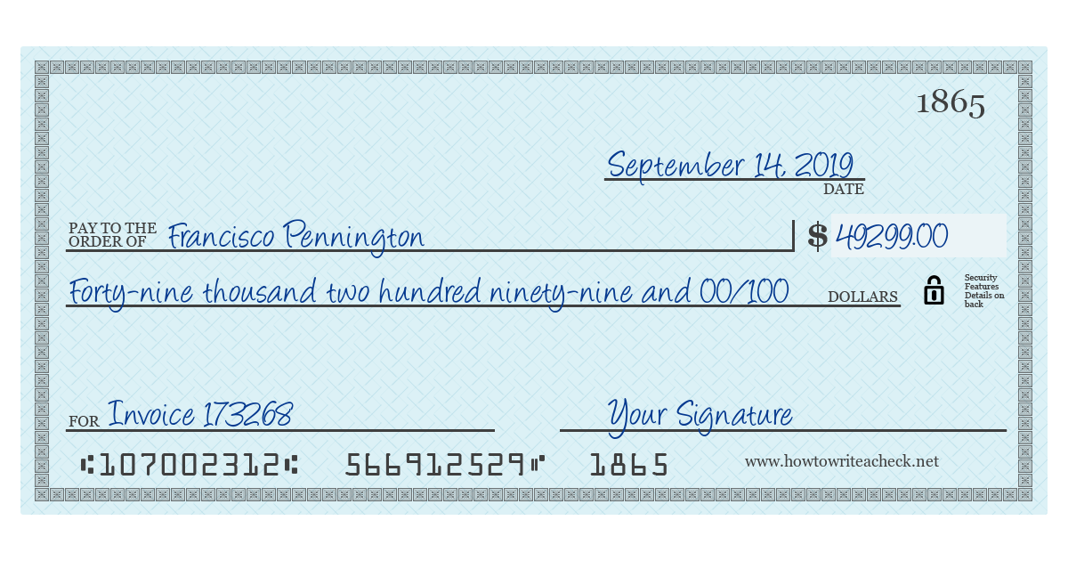 How To Write A Check For Dollars The Best Guide